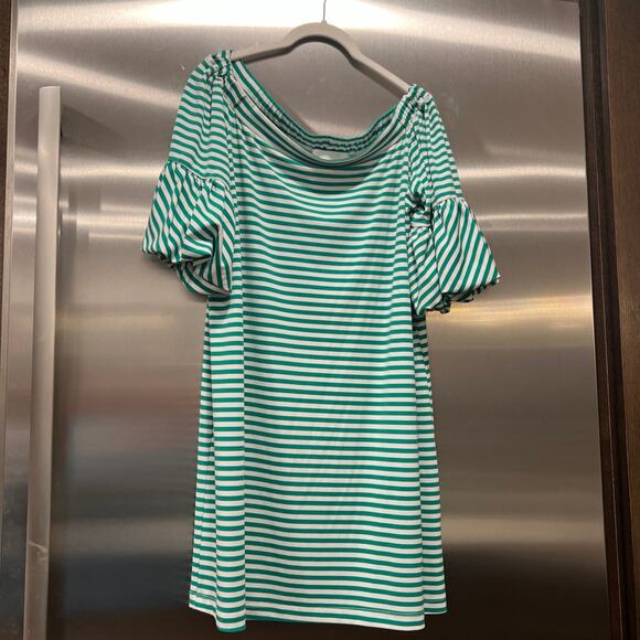 Donna Morgan Dresses & Skirts - Donna Morgan stripe green tunic blouse size 12